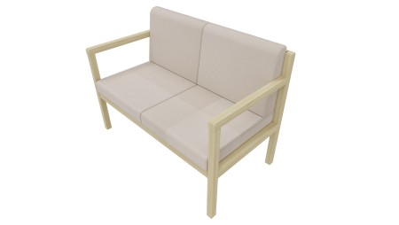 Banquette Noé 2 places avec accoudoirs